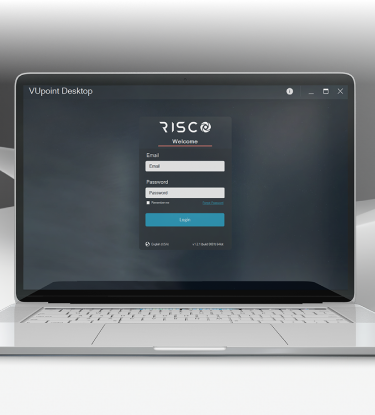 VUpoint Desktop App Banner - Log in via RISCO Cloud Mobile
